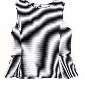 Black and white peplum shirt